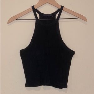 Brandy Melville Black Halter Crop Top